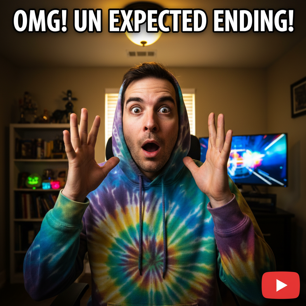 Person with shocked expression, washed out colors