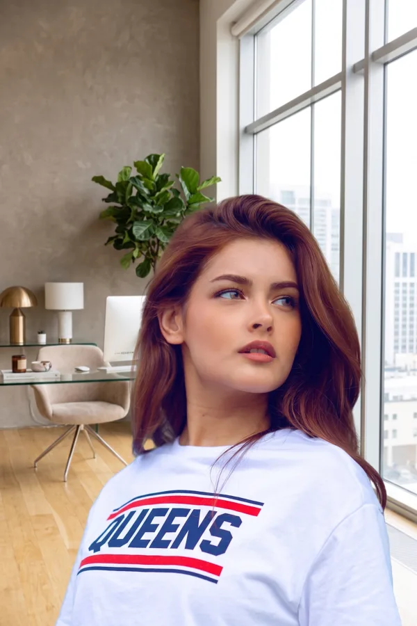 The same person in a bright studio office